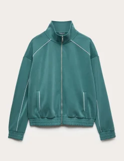 Sand Wash Funnel Neck Track Jacket