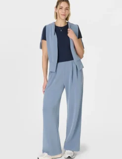 Sand Wash Modal Blend Wide Leg Trousers