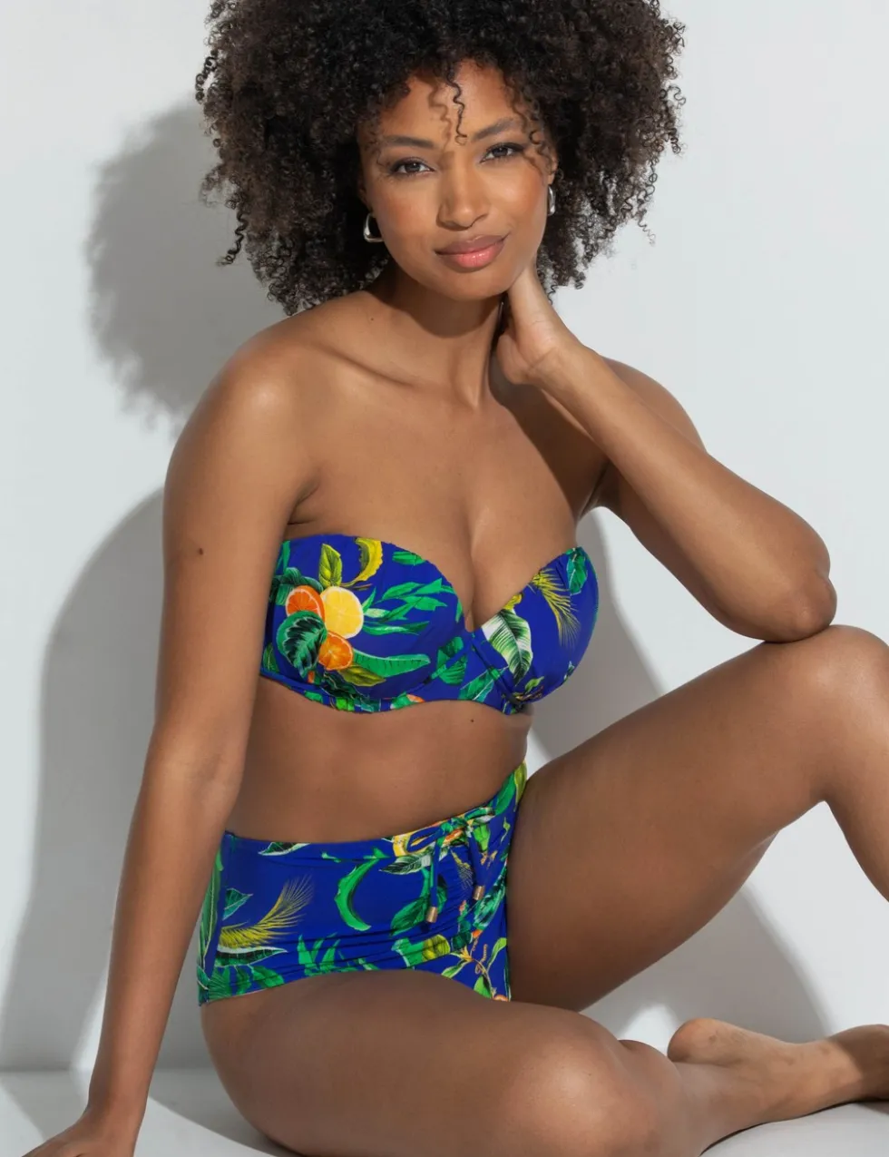 Santa Cruz Printed Wired Bandeau Bikini Top B-F