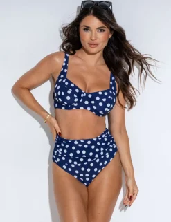Santa Monica Polka Dot Print Super High Waist Control Brief