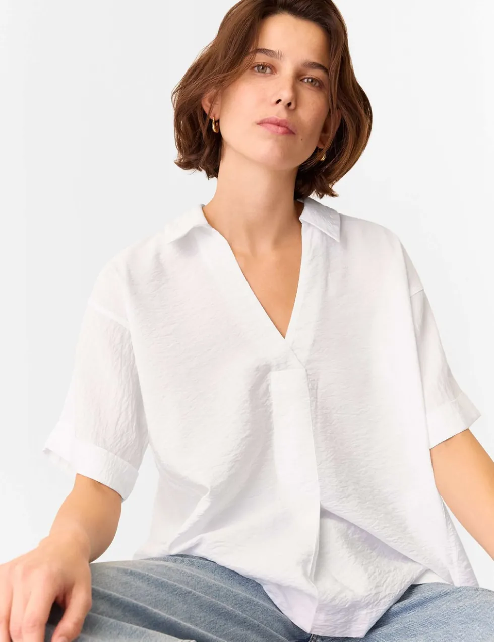 Sasha Collared V-Neck Shirt