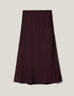 Satin Bias Midi Slip Skirt
