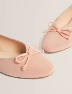 Satin Bow Slip On Flat Ballet Pumps