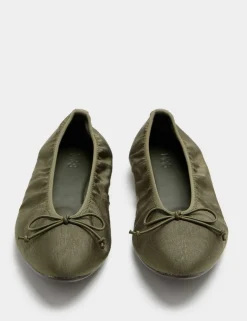 Satin Flat Ballet Pumps