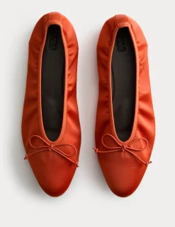 Satin Flat Ballet Pumps
