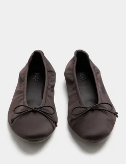 Satin Flat Ballet Pumps
