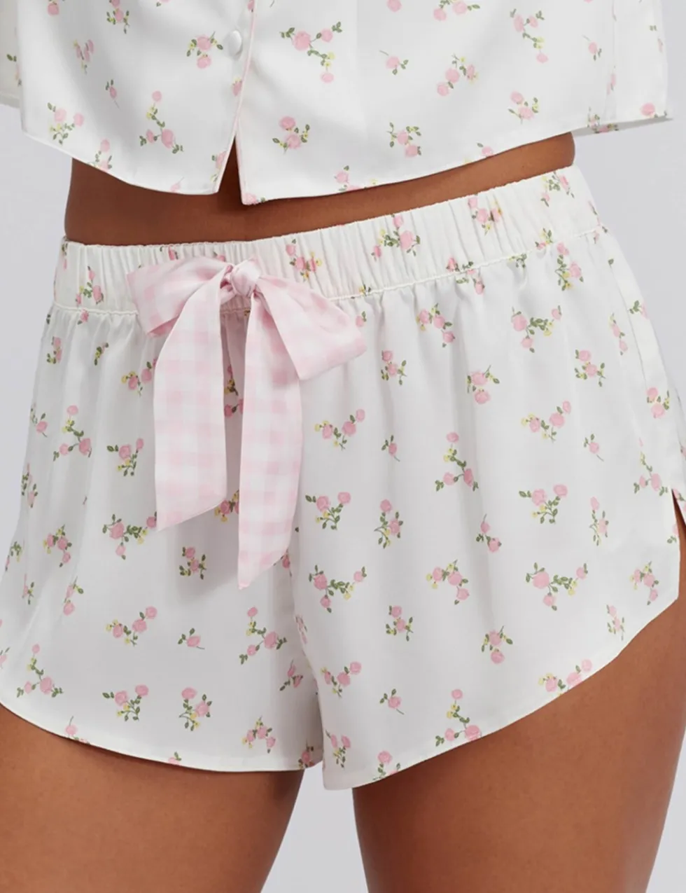 Satin Floral Short Pyjama Set
