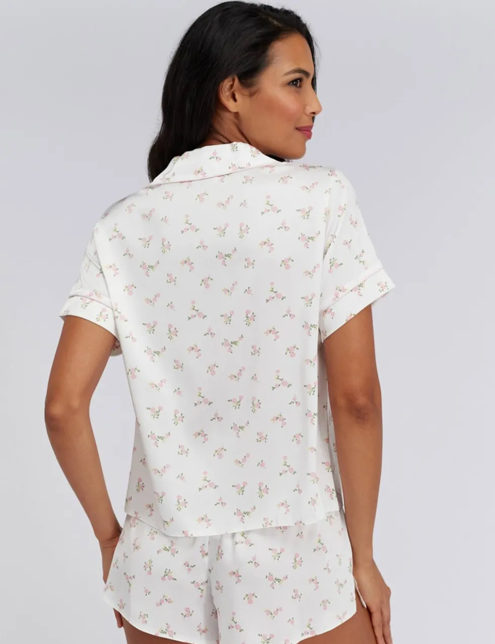 Satin Floral Short Pyjama Set