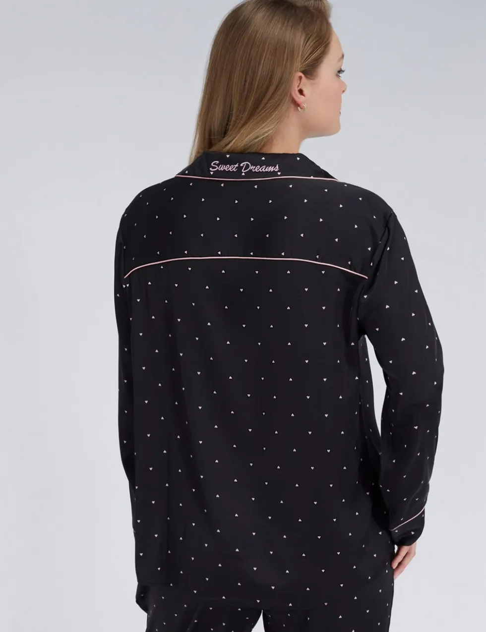 Satin Heart Pyjama Set