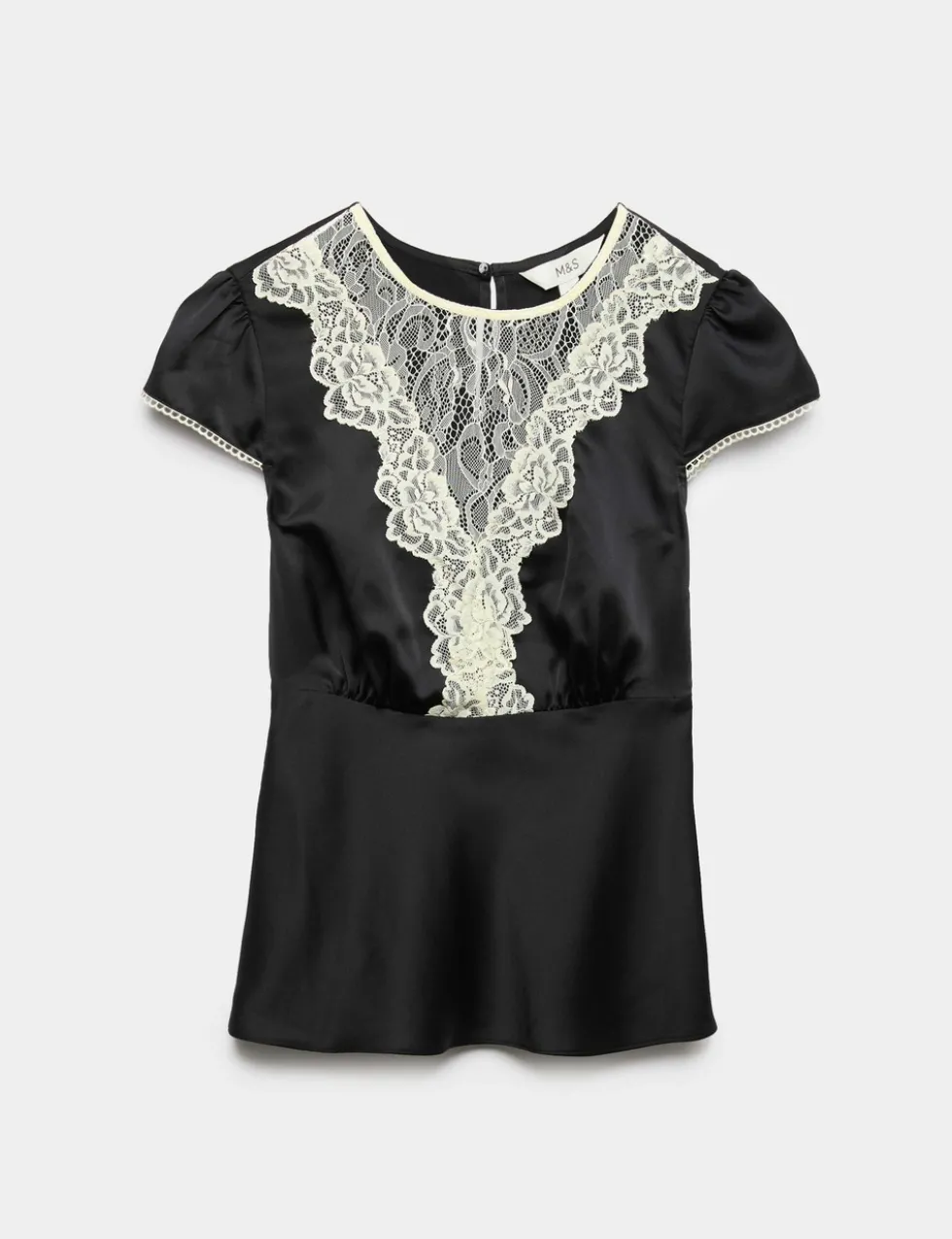 Satin Lace Insert Top