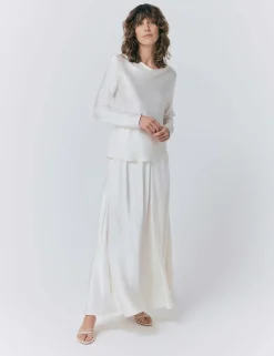 Satin Maxi Slip Skirt