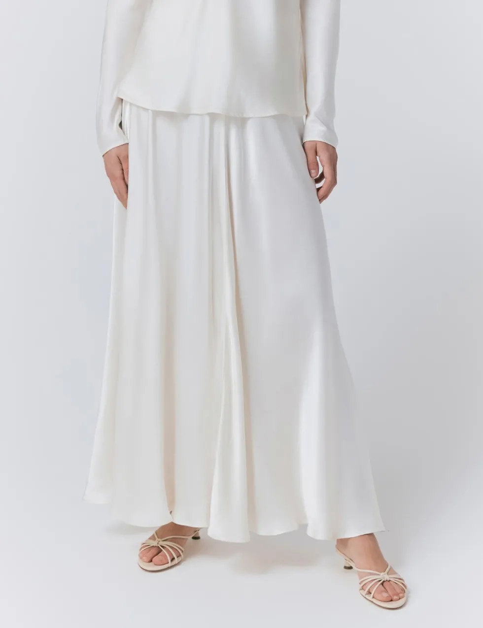 Satin Maxi Slip Skirt