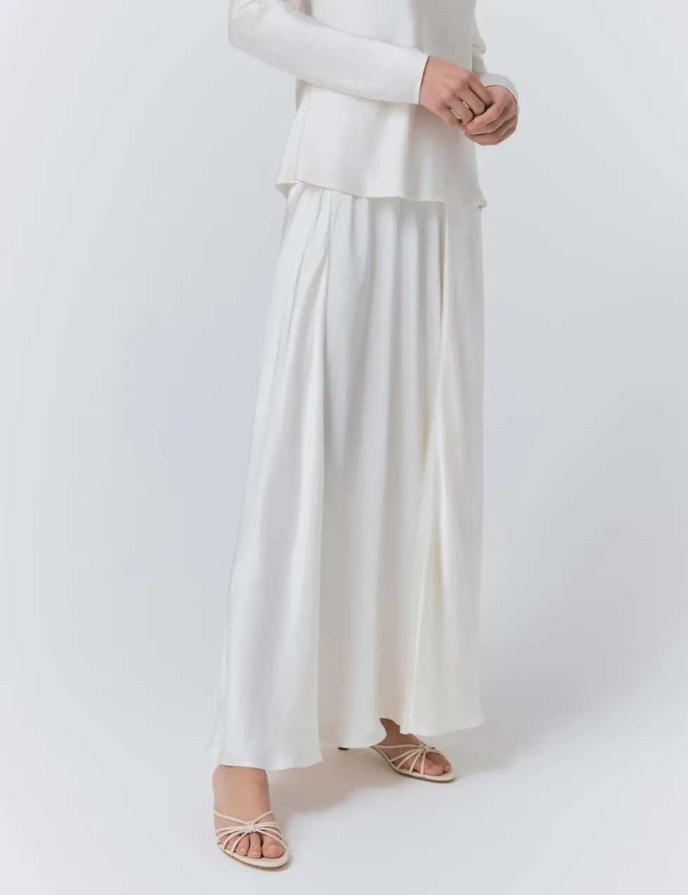 Satin Maxi Slip Skirt