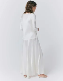 Satin Maxi Slip Skirt