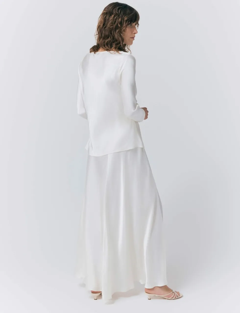 Satin Maxi Slip Skirt