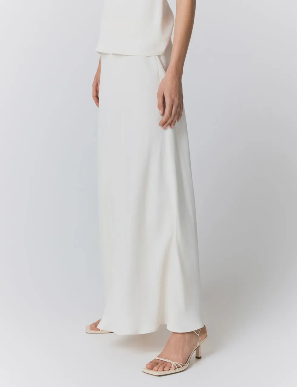 Satin Maxi Slip Skirt
