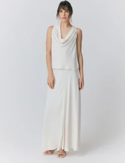 Satin Maxi Slip Skirt