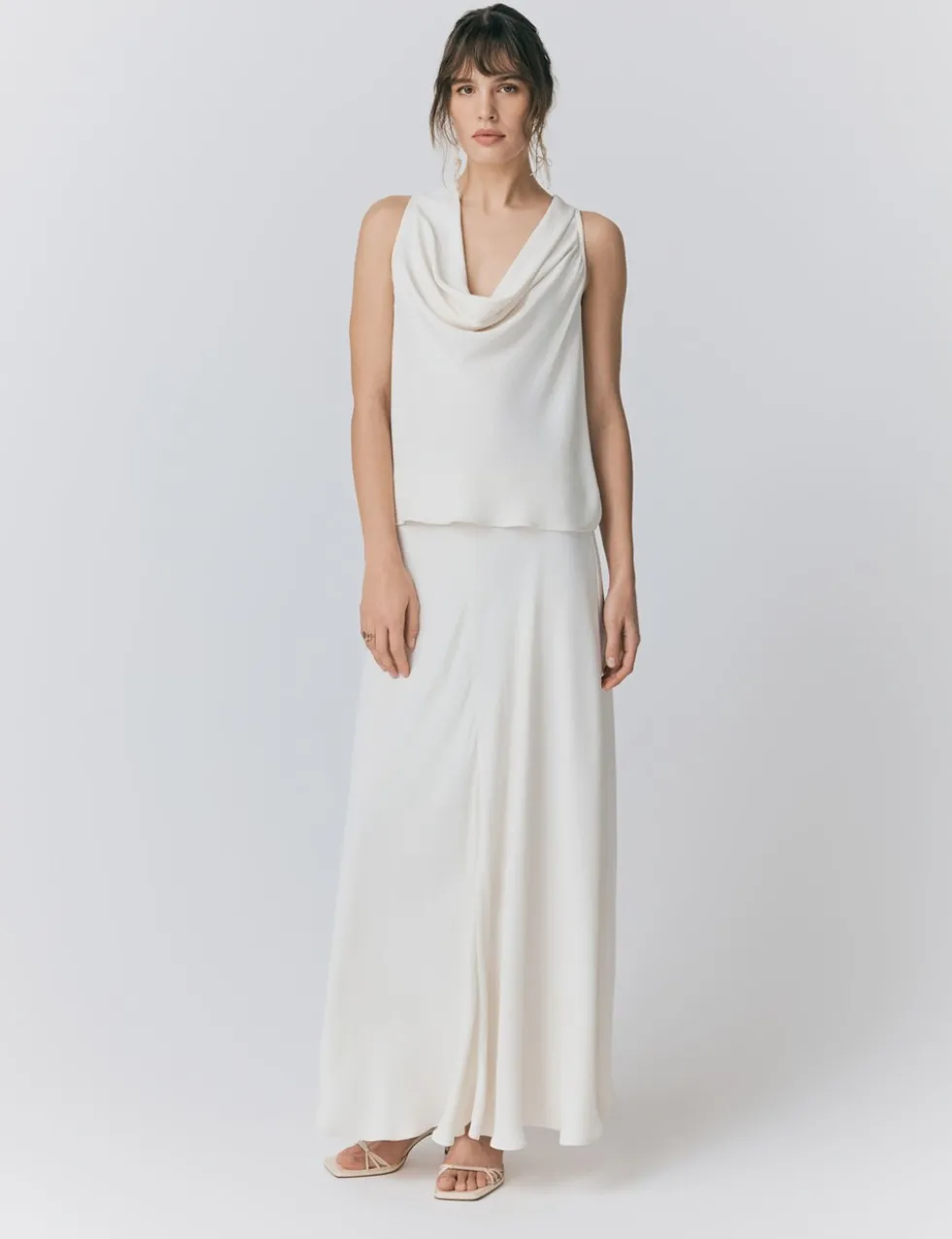 Satin Maxi Slip Skirt