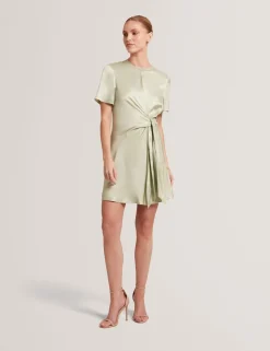 Satin Mini T-Shirt Dress