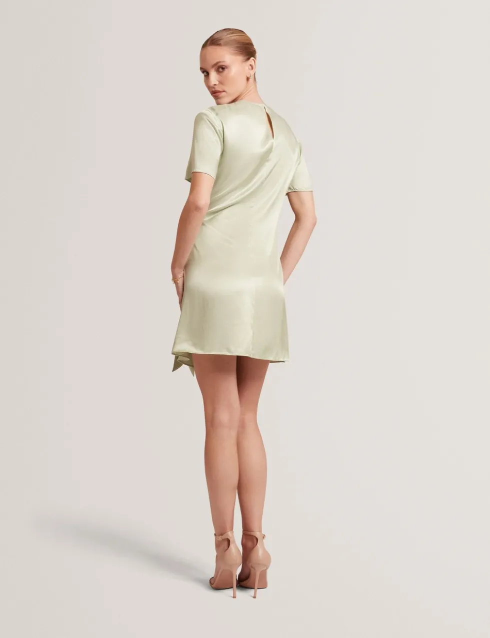 Satin Mini T-Shirt Dress