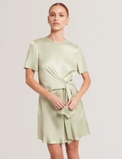 Satin Mini T-Shirt Dress