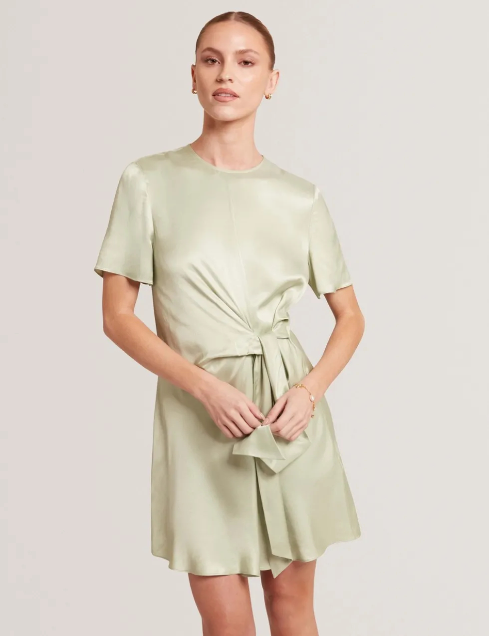Satin Mini T-Shirt Dress