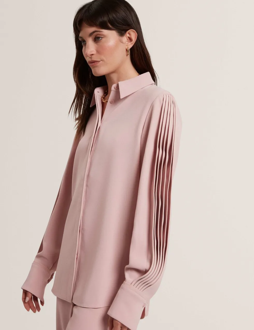Satin Piping Detail Shirt