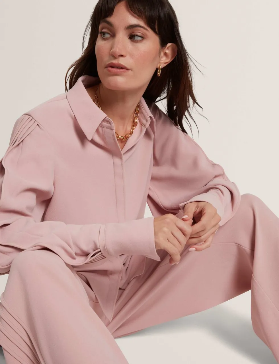 Satin Piping Detail Shirt