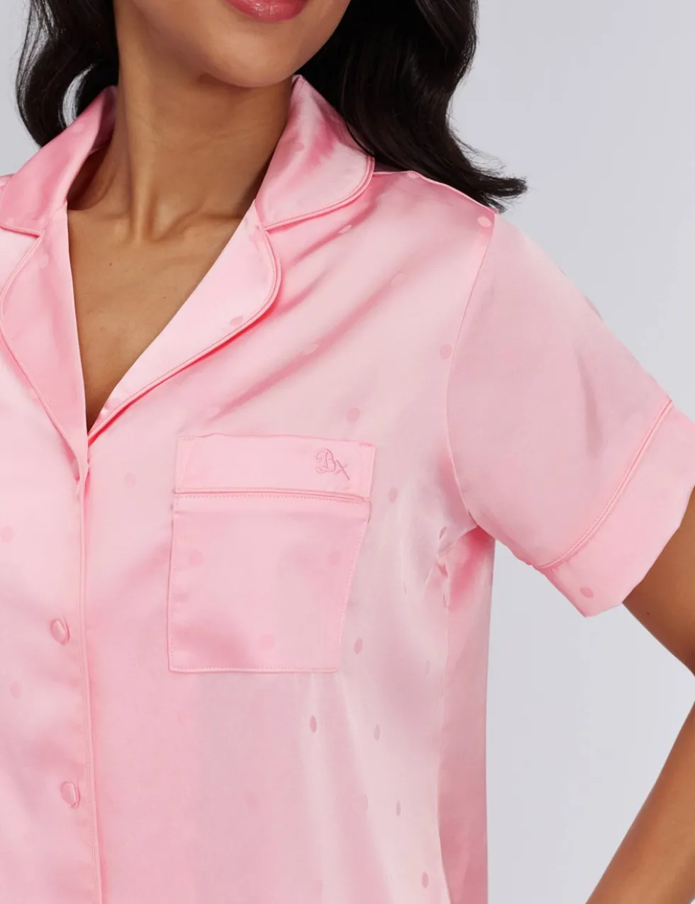 Satin Polka Dot Short Pyjama Set