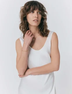 Satin Scoop Neck Midi Slip Dress