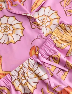Satin Shell Print Pyjamas (6-16 Yrs)