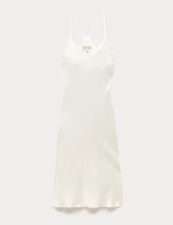 Satin Strappy Long Chemise