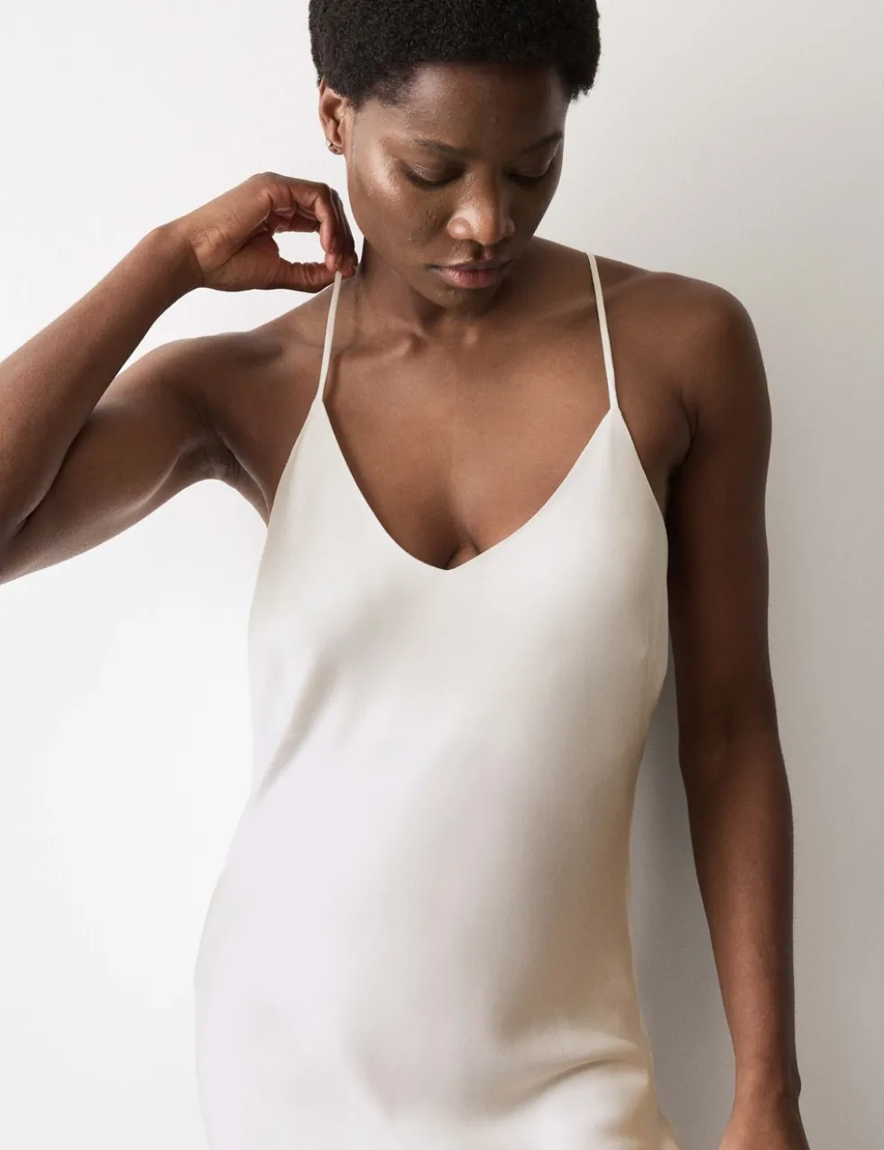 Satin Strappy Long Chemise