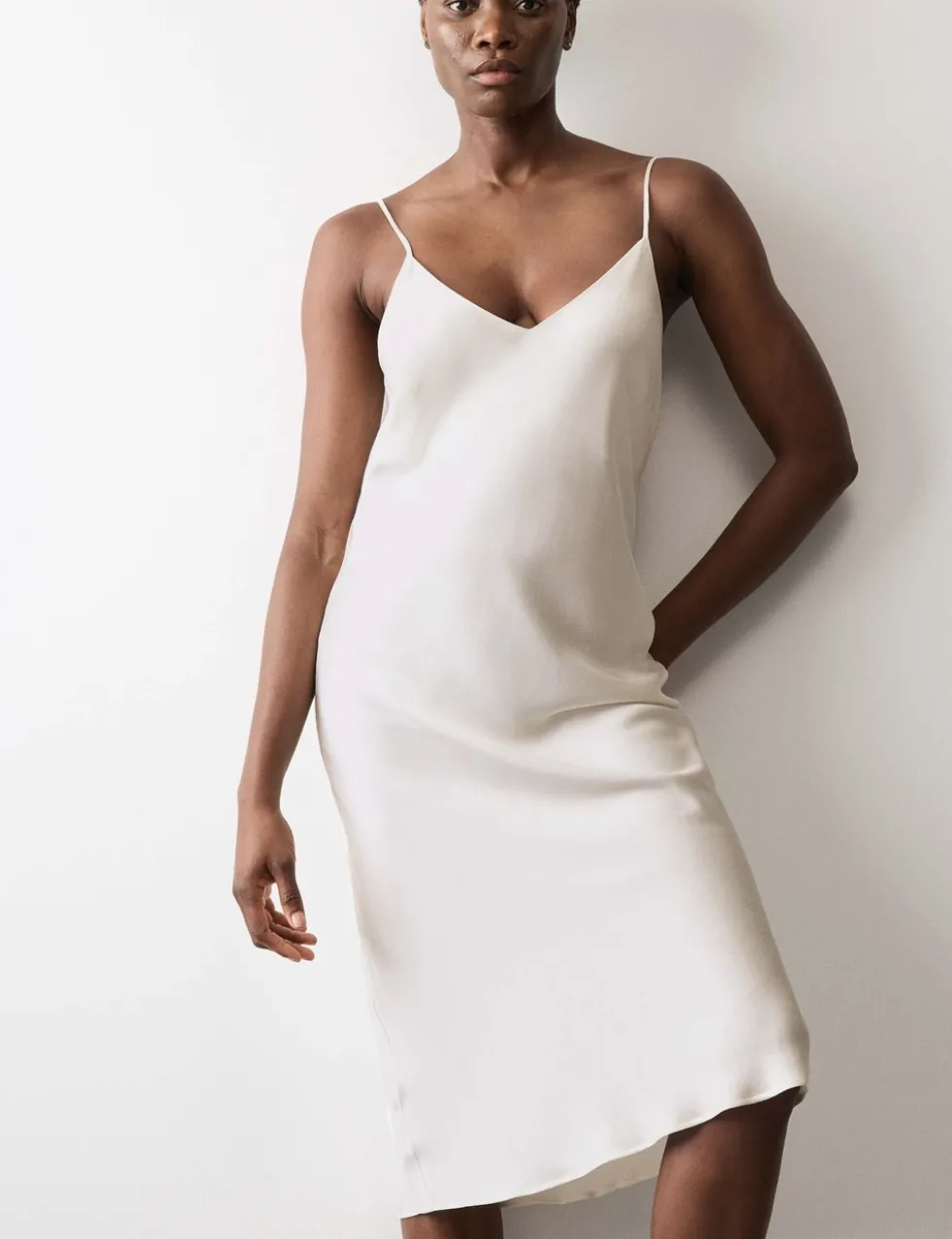 Satin Strappy Long Chemise
