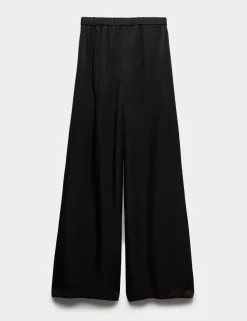 Satin Wide Leg Trousers