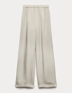 Satin Wide Leg Trousers