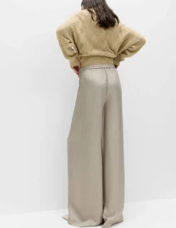 Satin Wide Leg Trousers