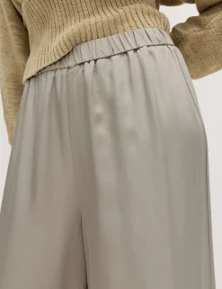 Satin Wide Leg Trousers