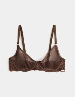 Savannah Lace Wired Demi Cup Bra (A-E)