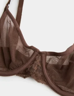 Savannah Lace Wired Demi Cup Bra (A-E)