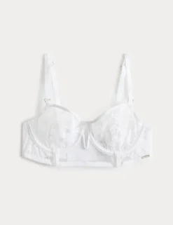 Savannah Lace Wired Longline Balcony Bra (A-E)