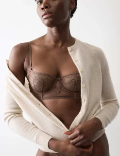 Savannah Lace Wired Longline Balcony Bra (A-E)