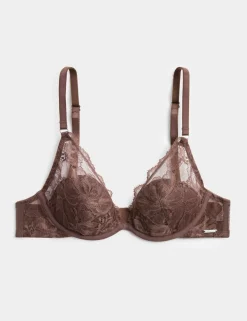 Savannah Lace Wired Plunge Bra (A-E)
