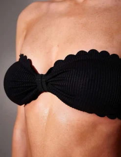 Scallop Bandeau Bikini Top