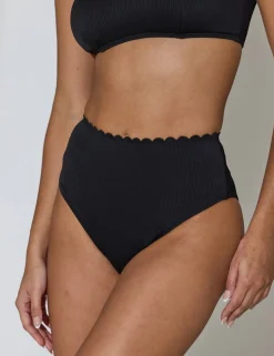 Scallop High Waisted Bikini Bottoms