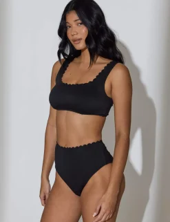 Scallop High Waisted Bikini Bottoms