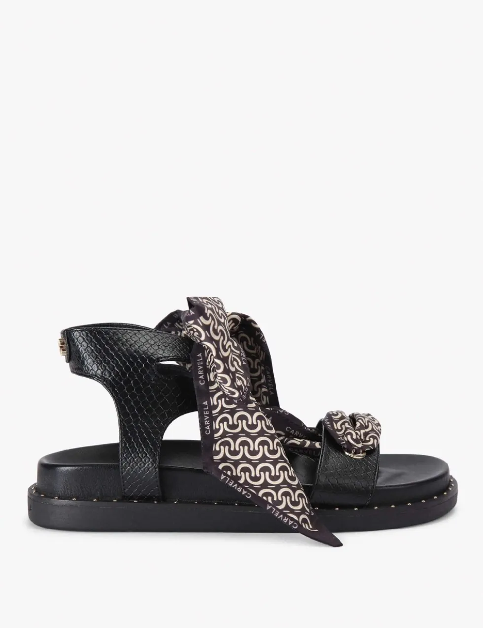 Scarf Tie Ankle Strap Flat Sandals