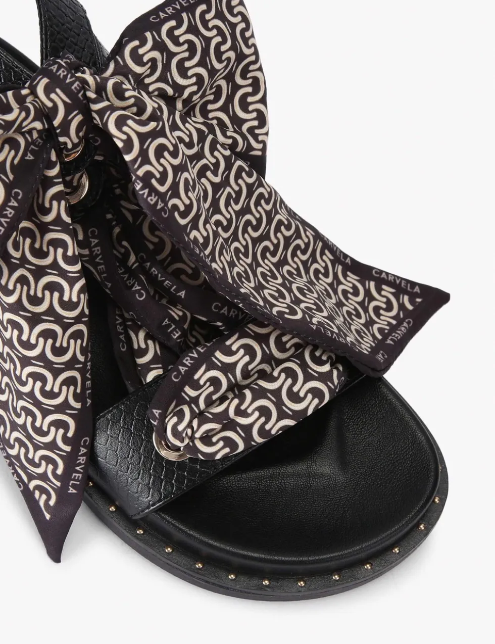 Scarf Tie Ankle Strap Flat Sandals