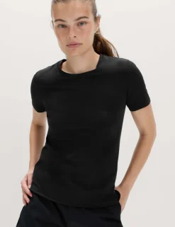 Scoop Neck Fitted T-Shirt