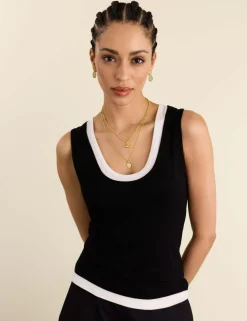 Scoop Neck Fitted Vest